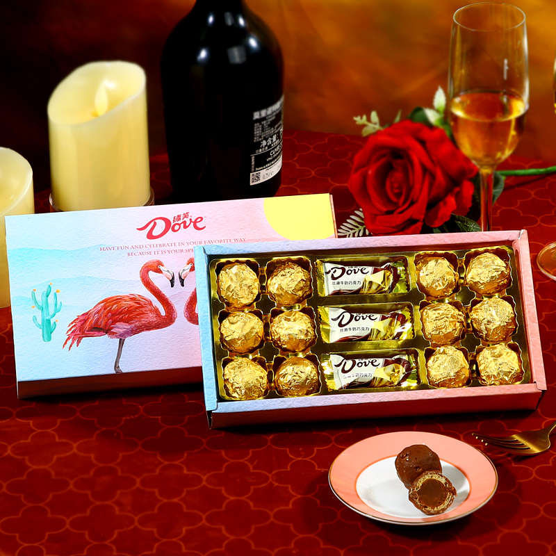 情人节礼物德芙巧克力火烈鸟礼盒