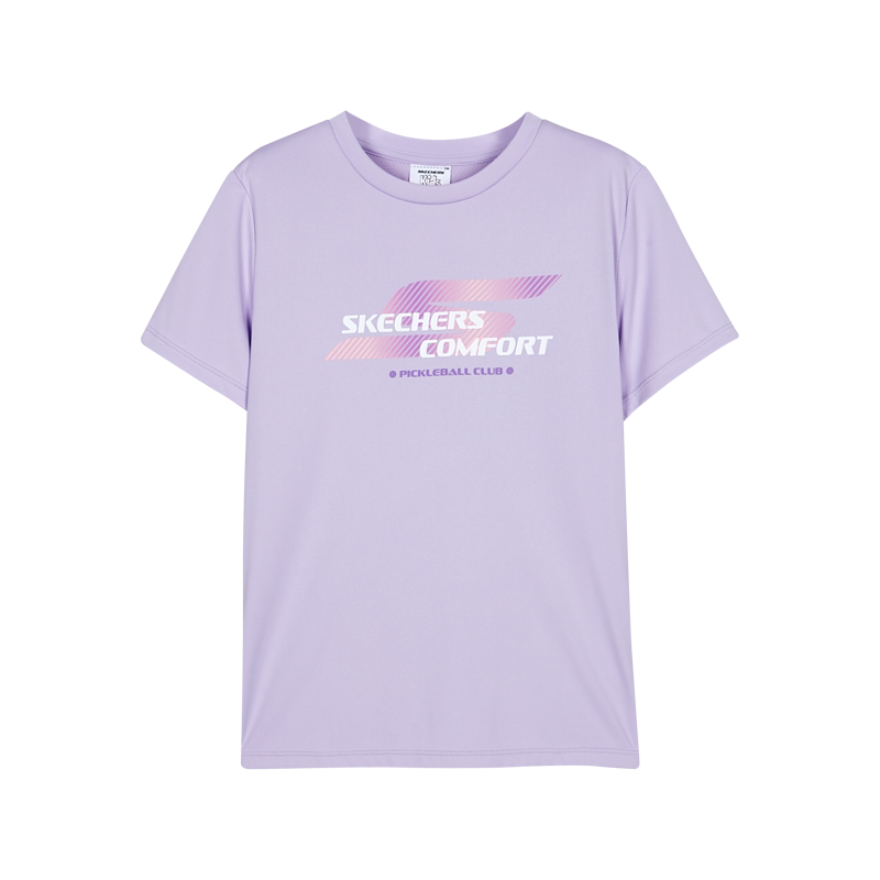 Skechers斯凯奇儿童纯棉T恤夏季透气童装男女童休闲运动短袖上衣