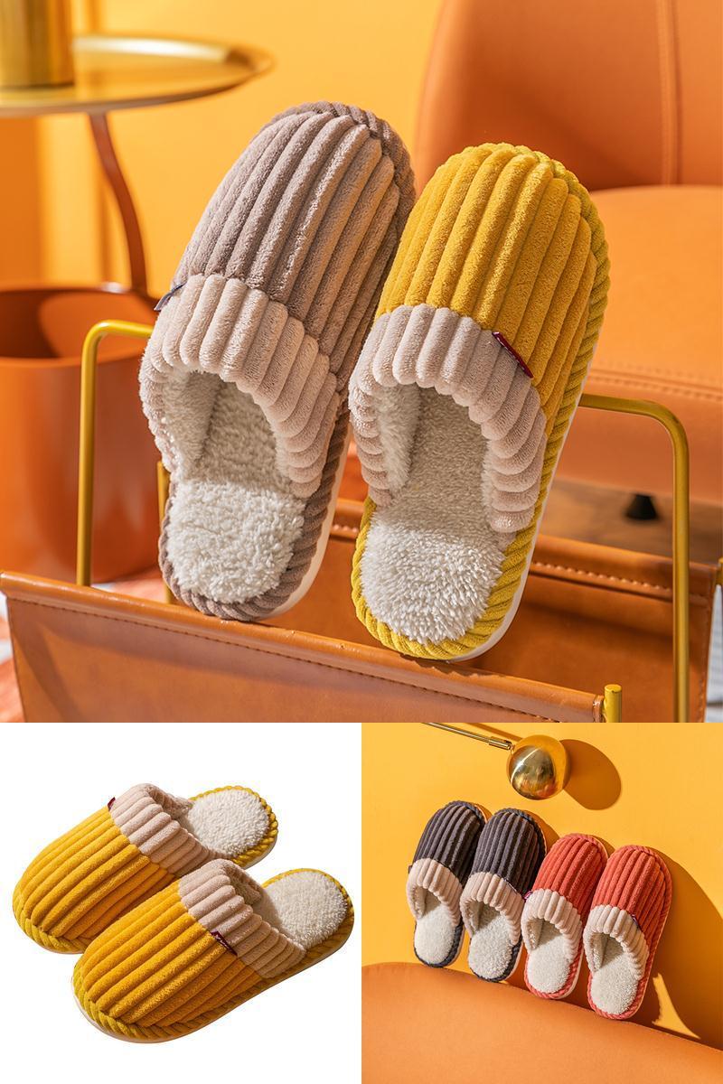 【居家必备】家居情侣款毛绒加厚防滑棉拖