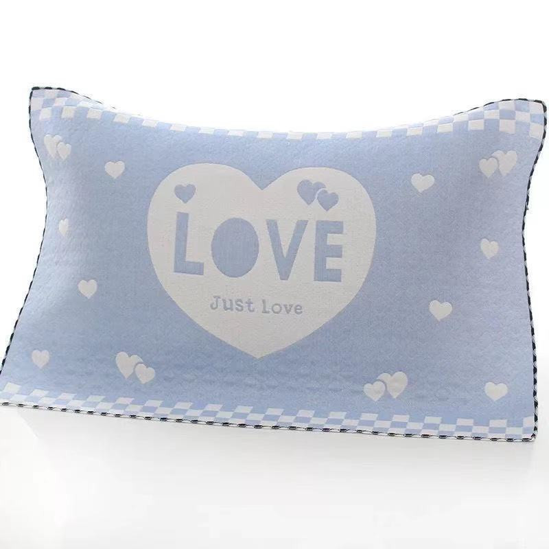 星寇家纺 三层纱布枕巾 简约北欧纱布家用