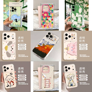 班港风趣味卡通适用华为mate70/p60pro手机壳荣耀200透明vivoS20小米15红米note14硅胶OPPOreno13/12/11防摔