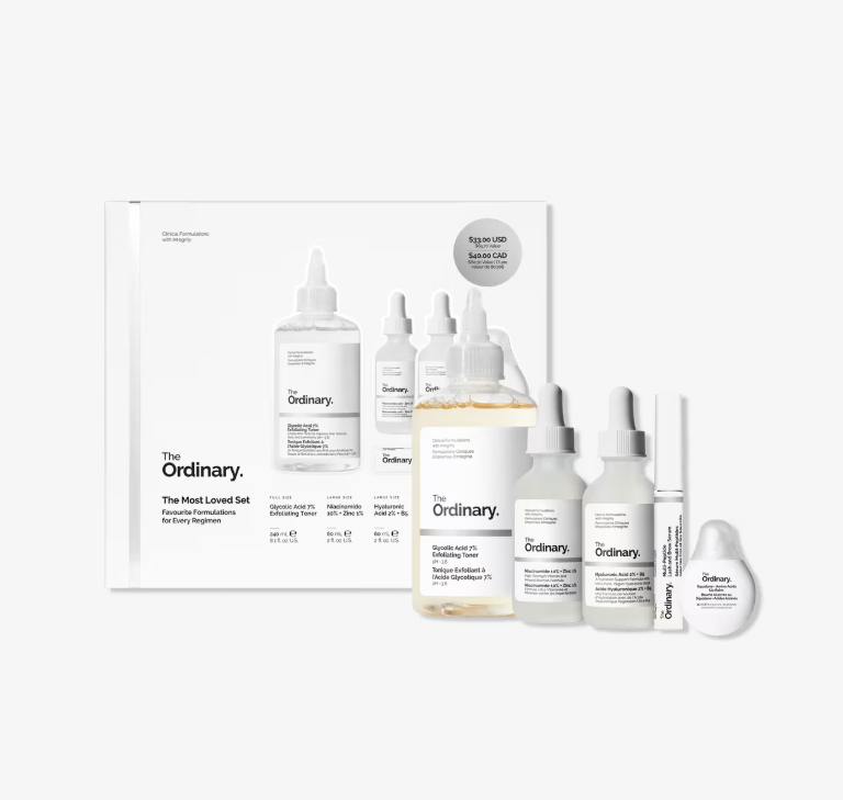 The Ordinary 4折热卖套装：果酸爽肤水+烟酰胺精华等5件组合