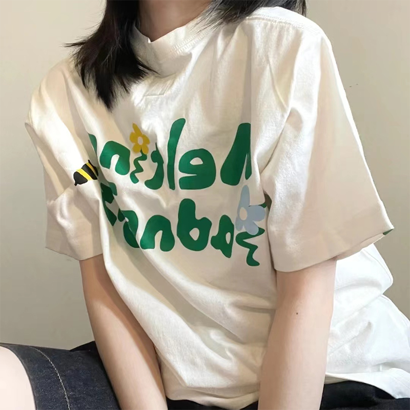 【文艺男女】夏季新款棉质网红女短袖T恤