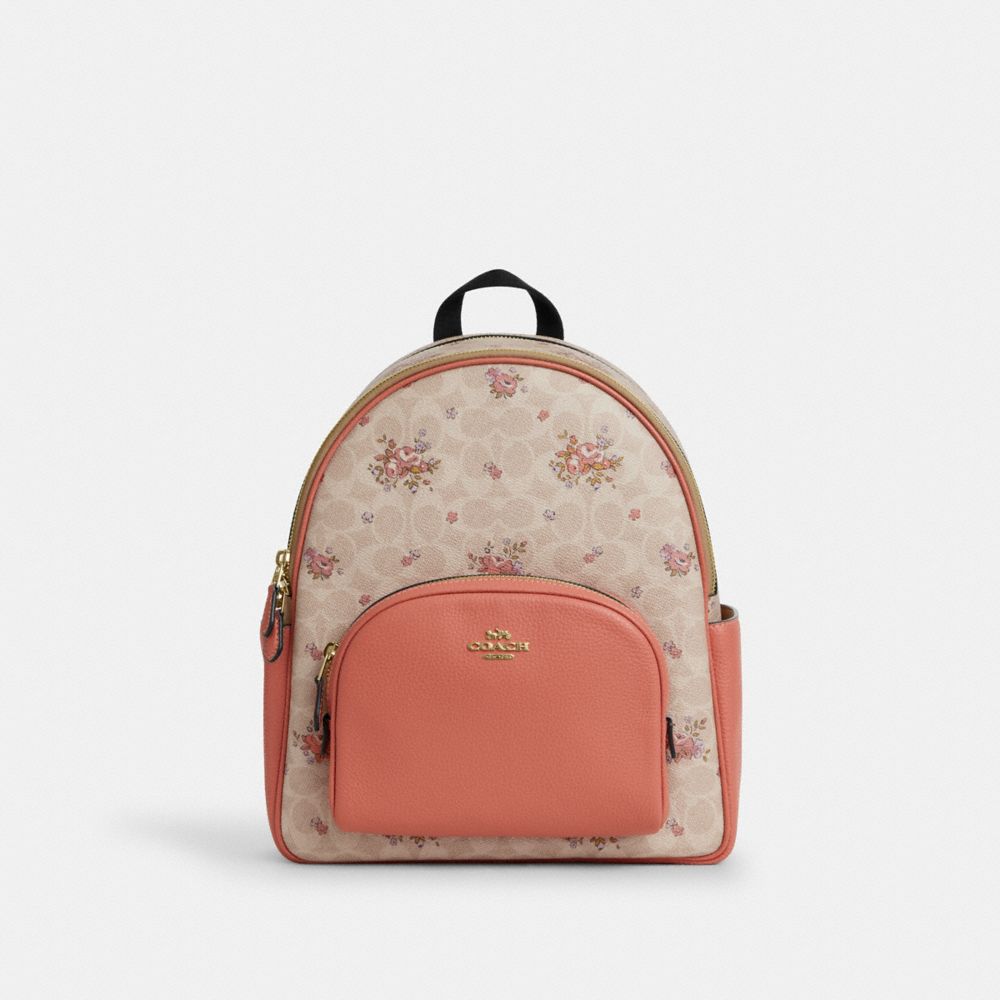 coach court backpack in signature canvas with floral print CAS40-IMSAS