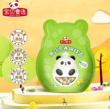 5元包邮！宝贝壹选 儿童钙铁锌维生素面条95g