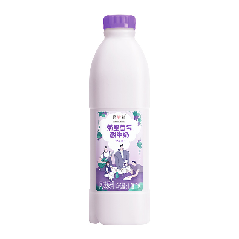 简爱家庭装葡萄酸奶1.08kg0添加剂