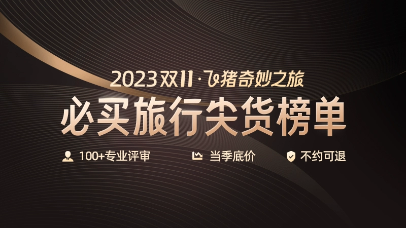 天猫 飞猪双11旅行尖货榜单