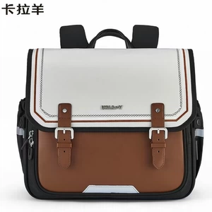 【卡拉羊剑桥包】卡拉羊小学生书包女1-4年级儿童男防下坠减负剑桥包轻便横版柠檬树
