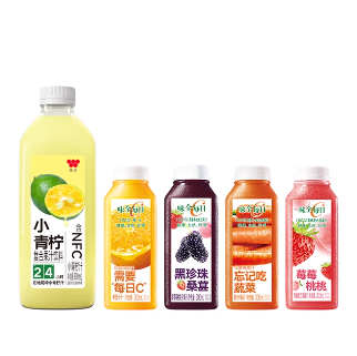 59.9元包邮！味全 每日C果汁300ml*9+900ml*1