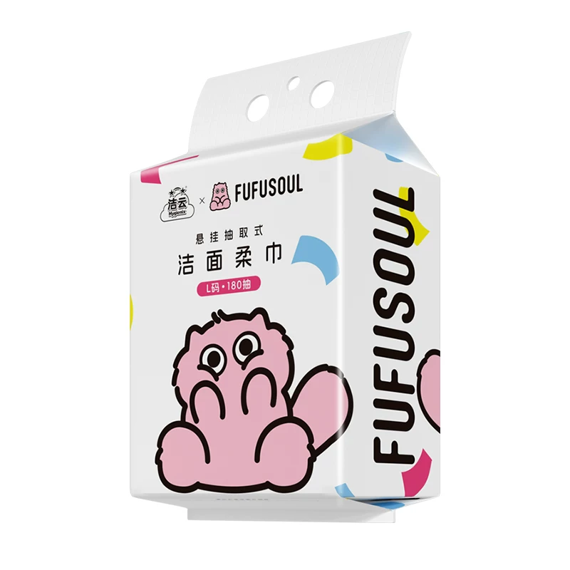 洁云FUFUSOUL联名加大壁挂式一次性洗脸巾
