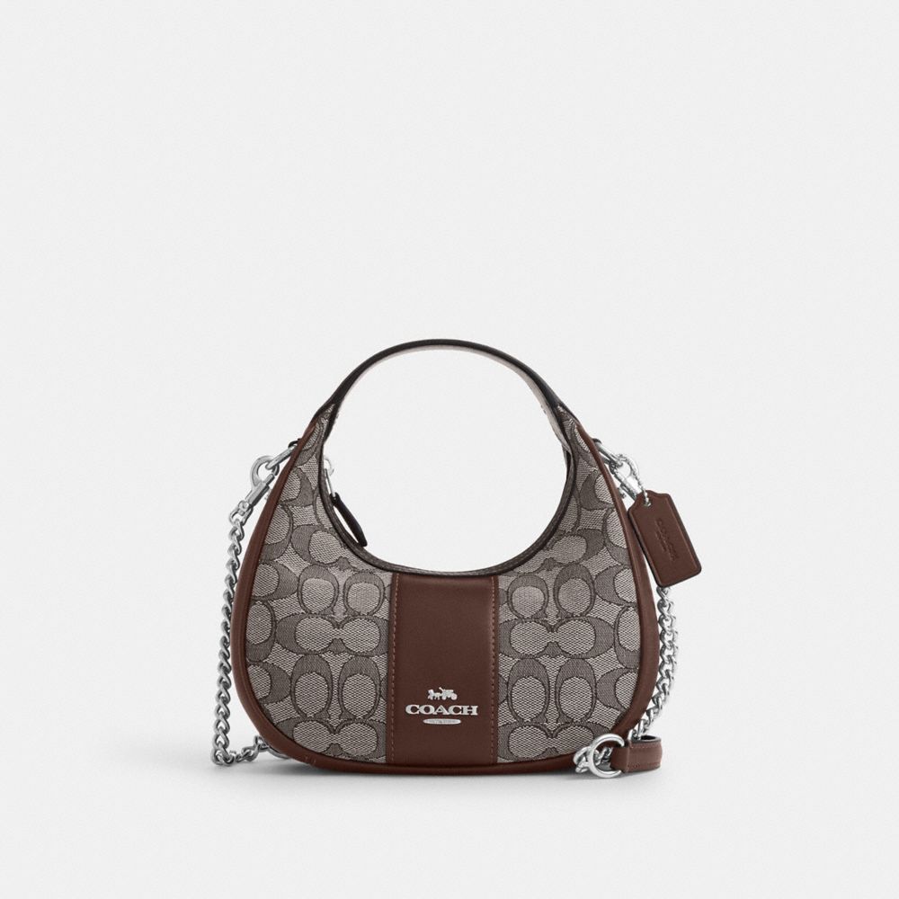 coach carmen mini crossbody in signature jacquard