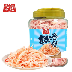 44.9元包邮！万达 炭烤鱿鱼丝500g/罐