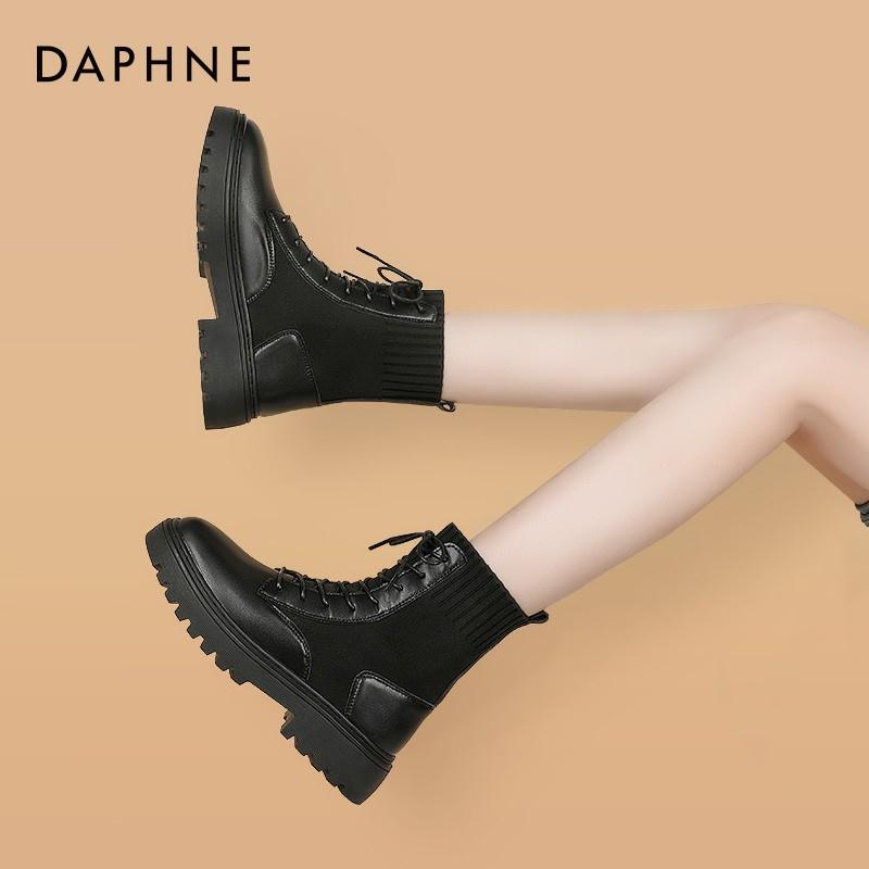 【JD旗舰店】达芙妮（DAPHNE） 马丁靴