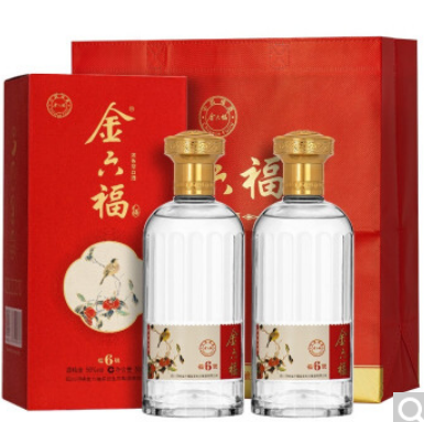 99元包邮！金六福酒 福锐6 50度 500ml*2瓶