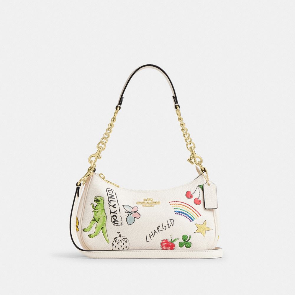 coach teri shoulder bag with sketch print CAK17-IMCAH