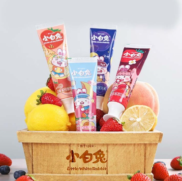 14.9元包邮！小白兔儿童牙膏60g*4支