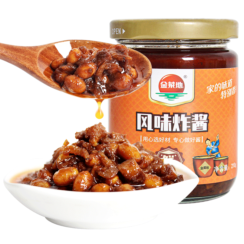 金菜地大豆风味炸酱肉酱210g
