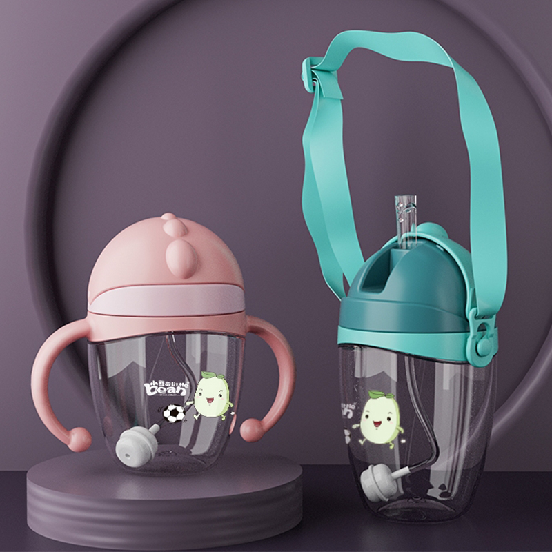 【小豆苗】宝宝防摔吸管鸭嘴学饮水杯