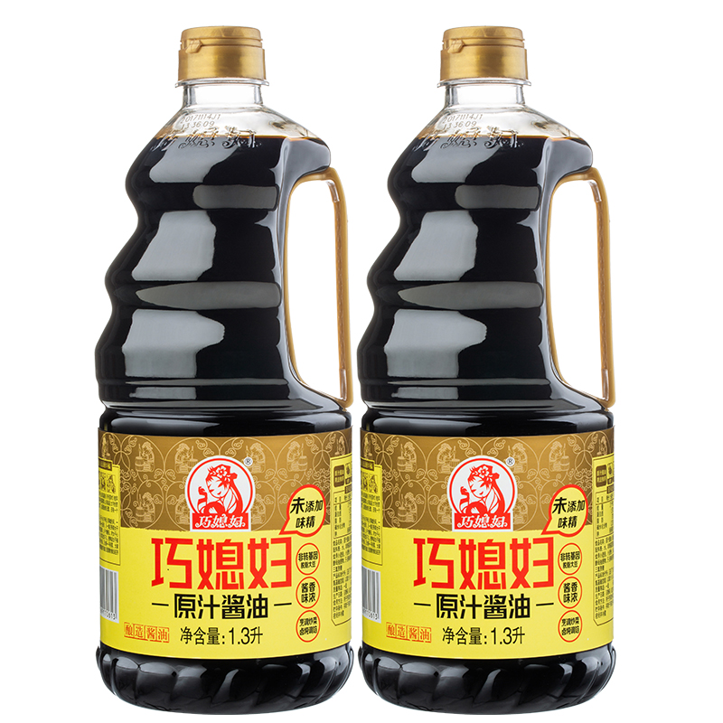 【巧媳妇食品】原酿酱油1.3Lx2瓶