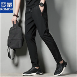 33.9元包邮！罗蒙 舒适百搭休闲长裤