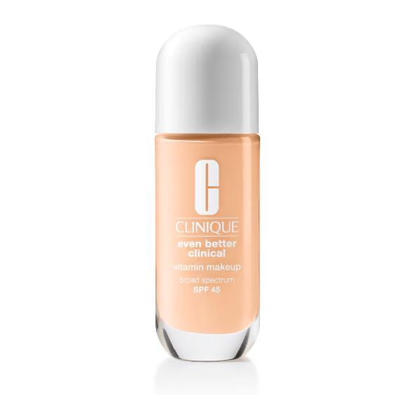 上新：Clinique  SPF45维C亮白粉底液 B3+E塑造自然好肌