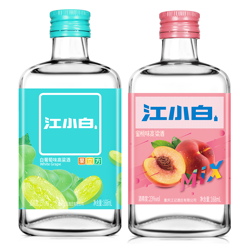 江小白果立方23度蜜桃味果酒168ml