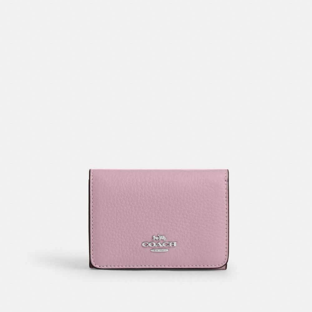 coach card holder wallet in signature canvas CZ034-SVY2M