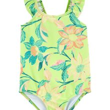 carters Lime Green Multi连体泳衣