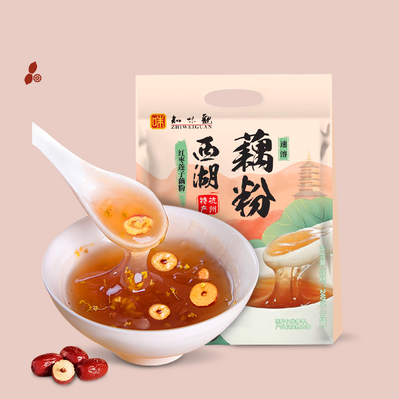 【知味观旗舰店】桂花莲子西湖藕粉240g