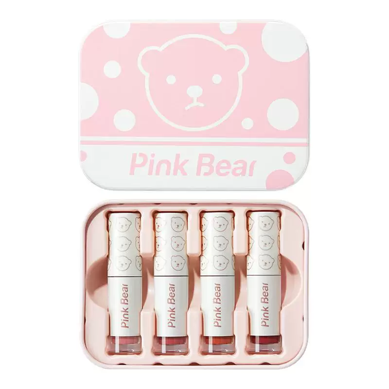 【拍3件】pinkbear皮可熊糖光唇釉唇泥合集