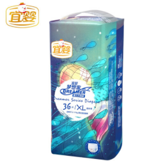 28.36元！宜婴 梦想家系列 婴儿拉拉裤 XL36片（需买2件，共56.72元）