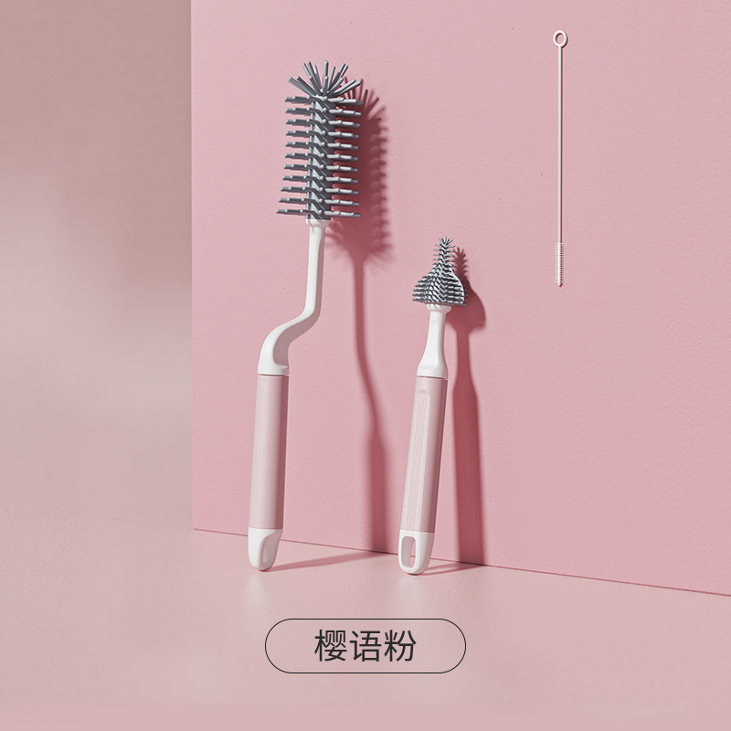 【新品】嫚熙奶瓶刷婴儿奶嘴刷吸管刷