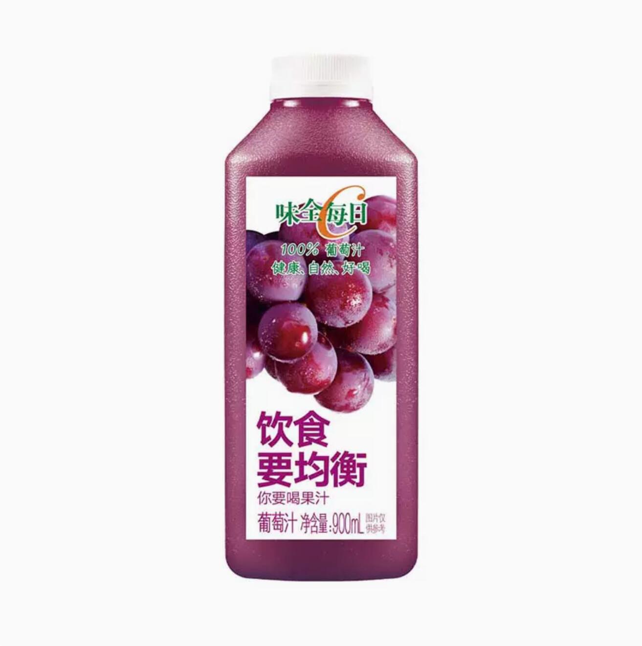 11.95元，味全 每日C葡萄汁 900ml 