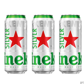 9.9元！喜力 星银啤酒 500mL*3罐