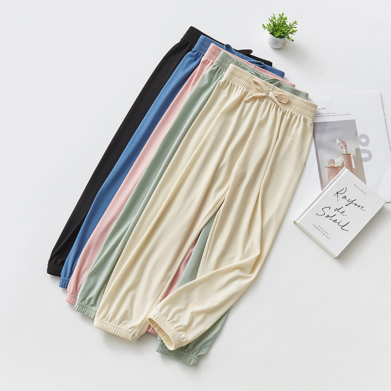 夏季薄款儿童冰丝防蚊裤