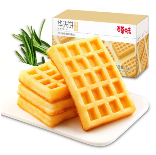 【极速版下单更低】14.9元包邮！百草味 华夫饼1000g