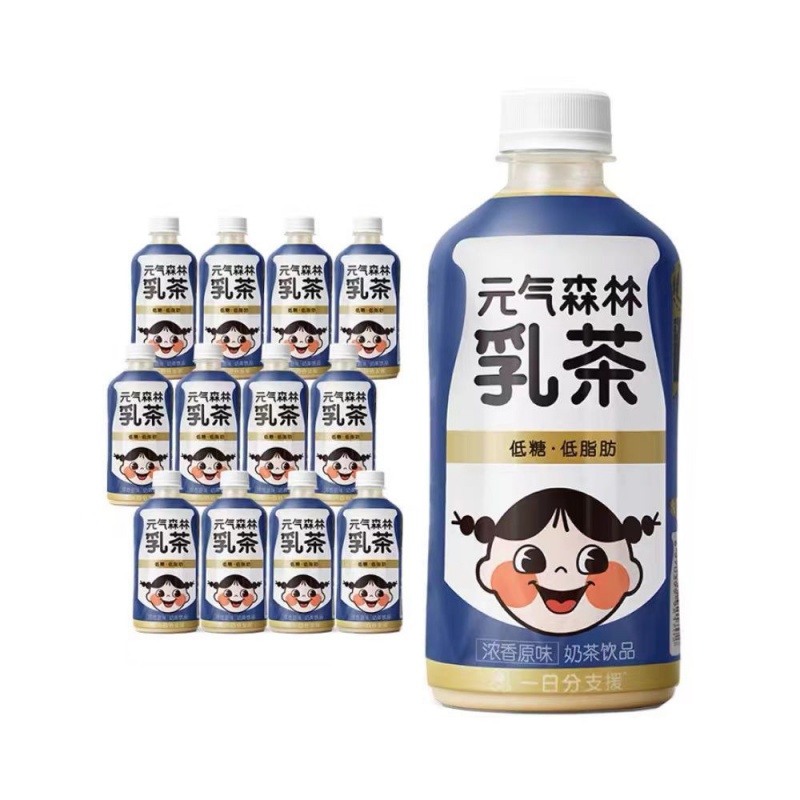 元气森林低脂肪奶茶 原味5瓶.