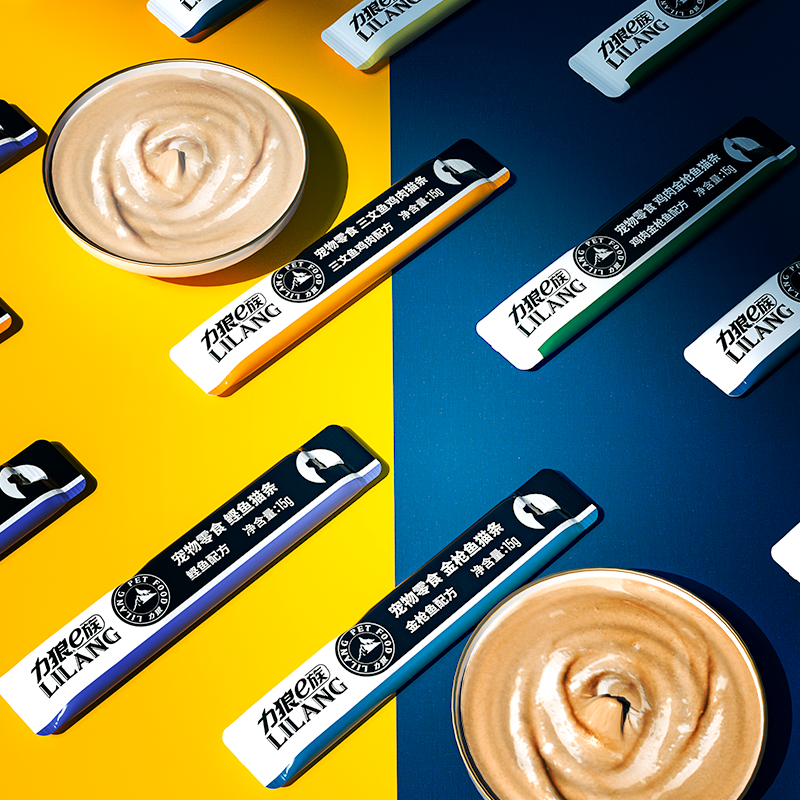 力狼宠物零食猫咪鲜肉猫条20支