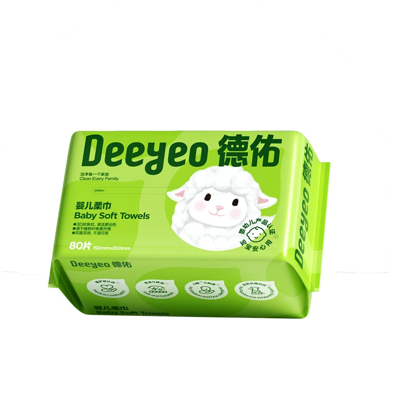 德佑婴儿绵柔巾80抽*12包