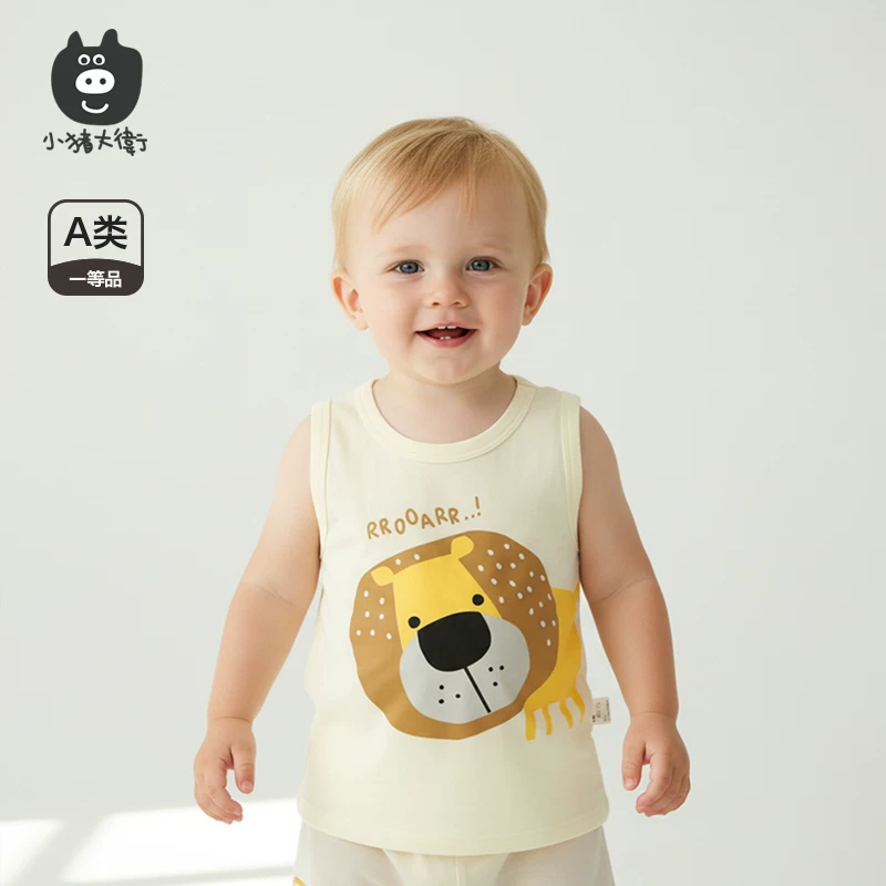 小猪大卫宝宝背心短裤