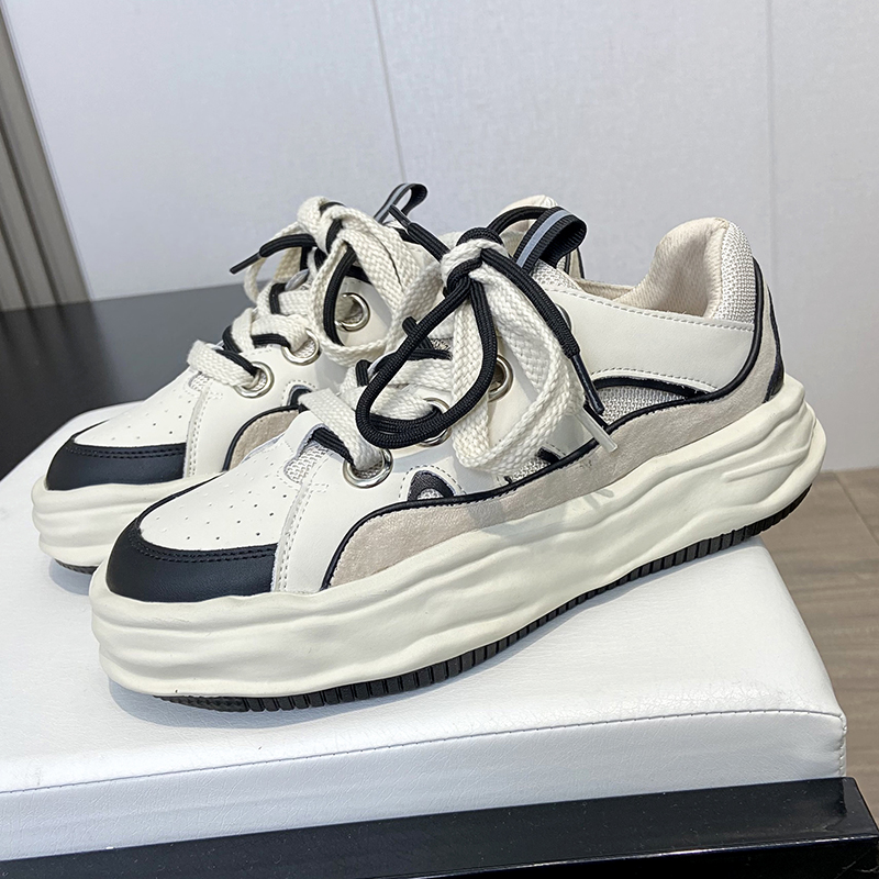 娇蓓登2022春季新款溶解小白鞋子百搭老爹鞋