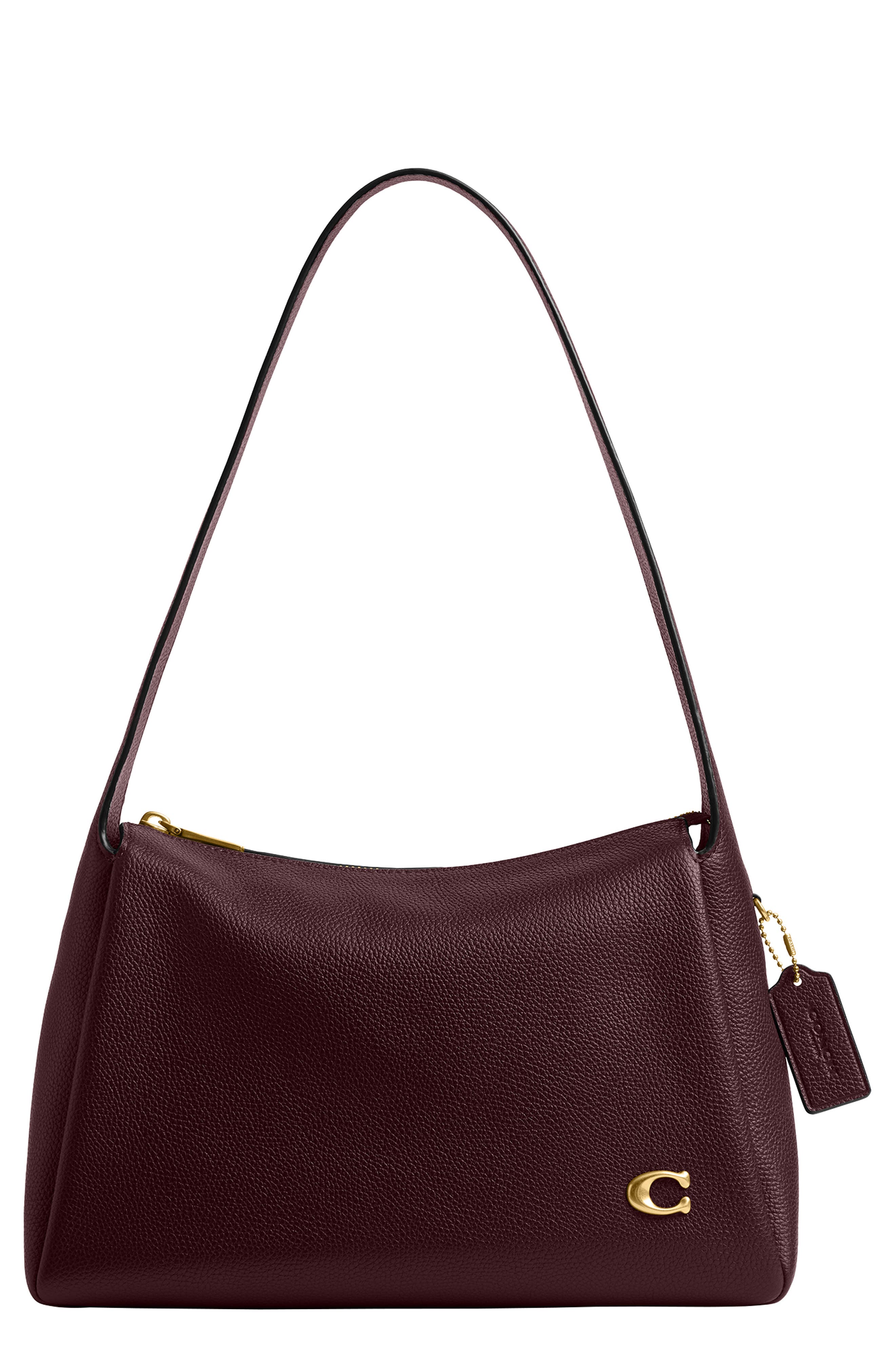COACH Lola Polished Pebble 蔻驰单肩包 Merlot