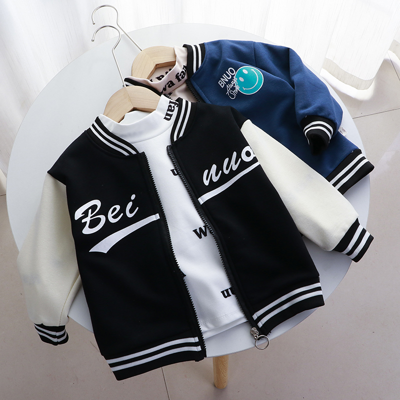 【巧豆熊】春季新款儿童棒球服外套