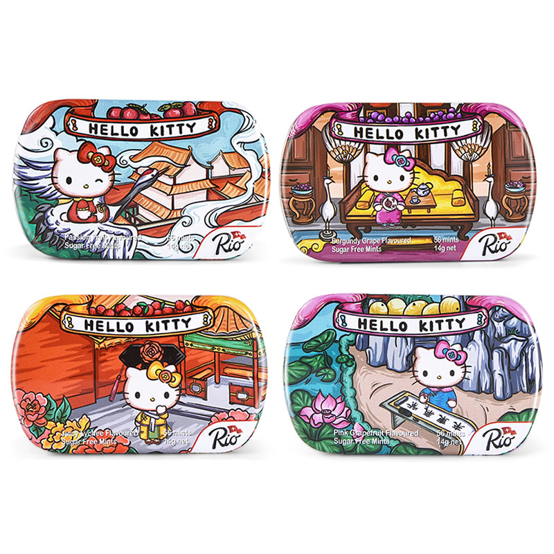 RioxHelloKitty联名薄荷糖无糖国潮清新