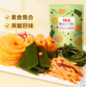 29.8元包邮！百草味 鲜蔬麻辣零食素卤小分队510g/24小包 拍2件