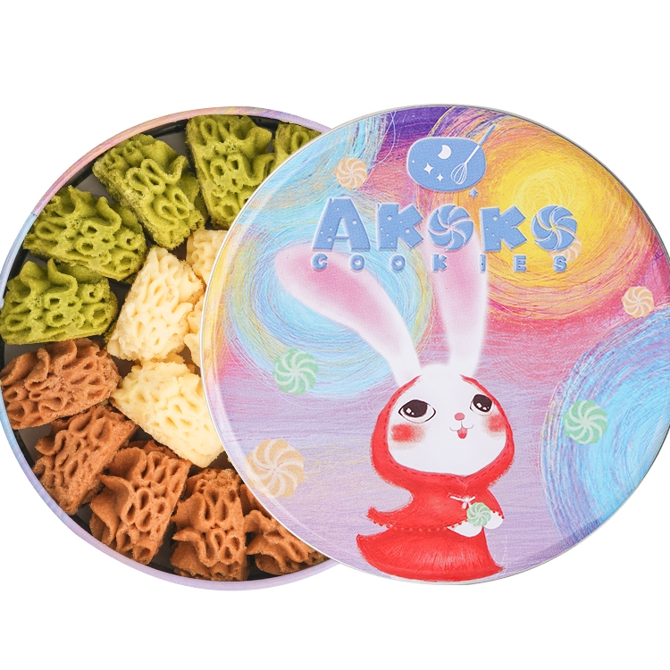 【吃货必囤】AKOKO小花曲奇铁盒装160g*2盒