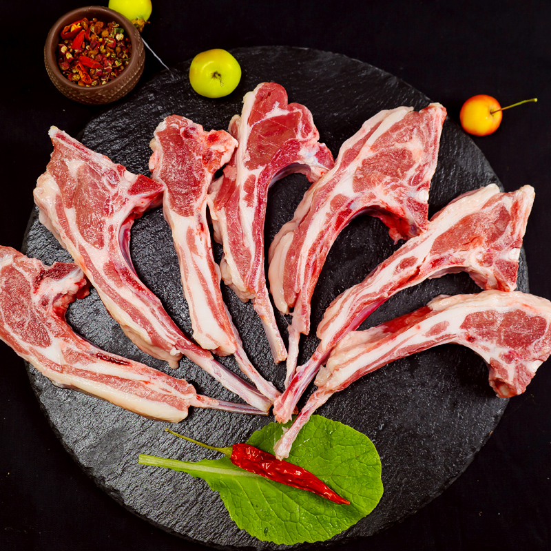法式羊排12肋宁夏滩羊肉烧烤食材半成品