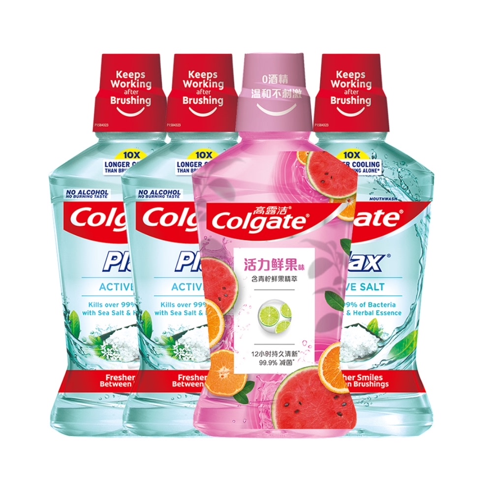 高露洁进口鲜果漱口水500ml*4瓶
