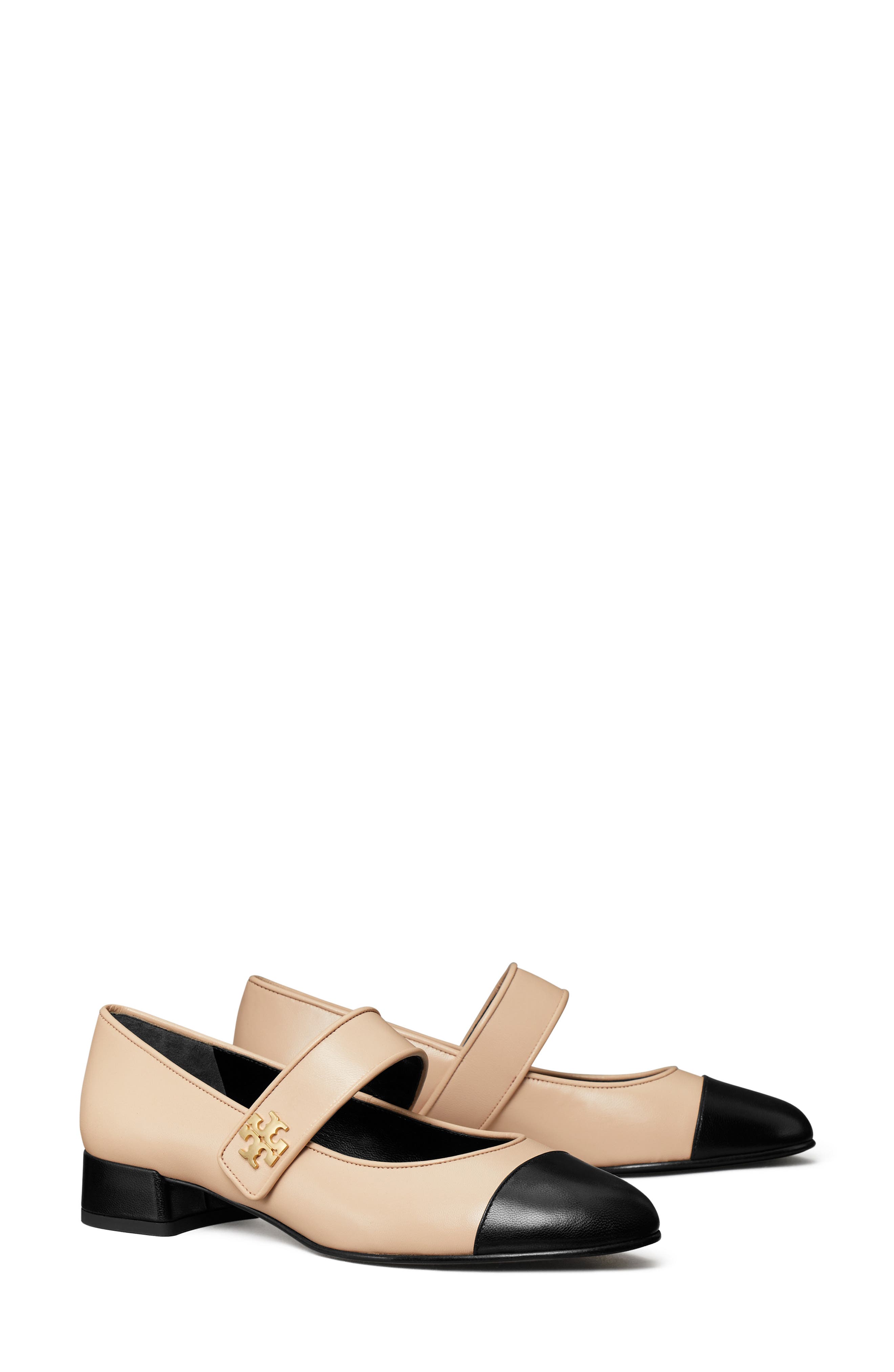 Tory Burch Cap Toe Mary Jane 汤丽柏琦平底鞋 Rose Pink / Perfect Black 9 M