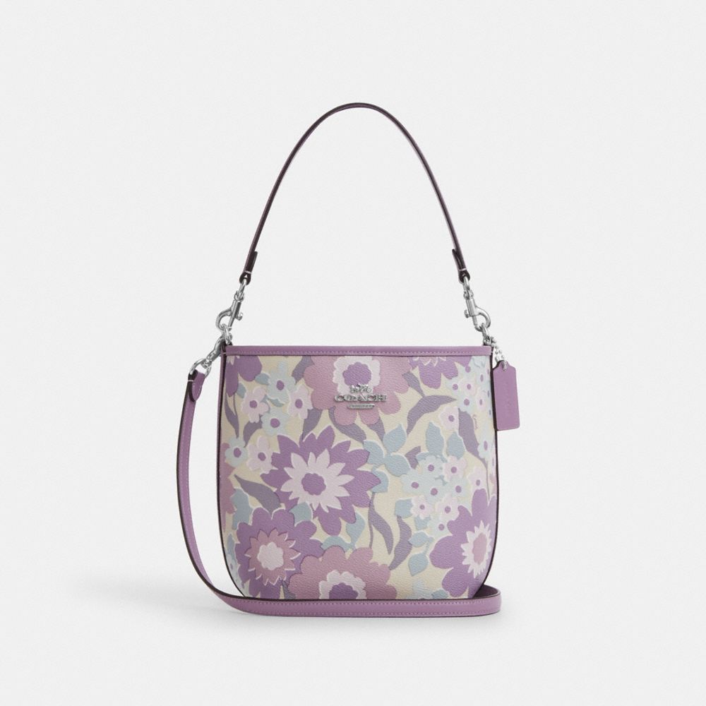 coach city bucket bag with floral print CBG77-SVY3Q